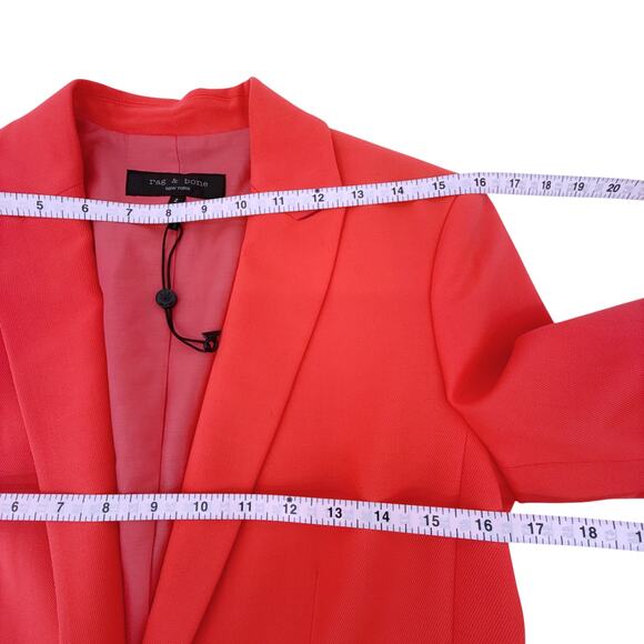RAG & BONE Lexington Twill Blazer in Bright Pink 2 - Picture 9 of 11